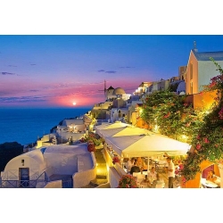 Santorini nocą, Grecja