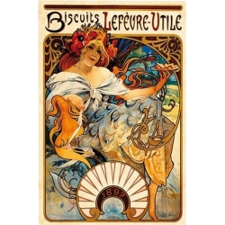 Biscuits Lefèvre-Utile, Alfons Mucha